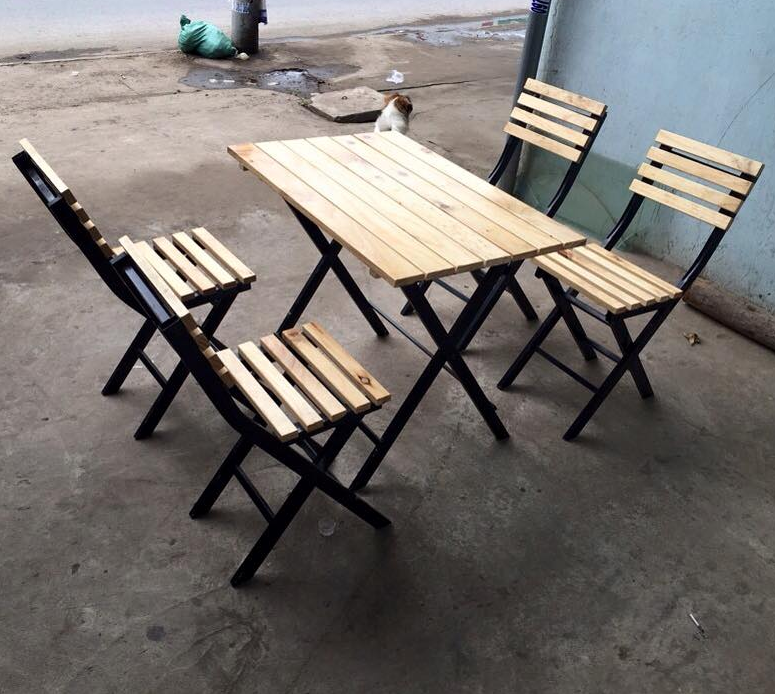 Thanh lý bộ bàn ghế cafe cũ mặt gỗ - Hàng Thanh Lý 436