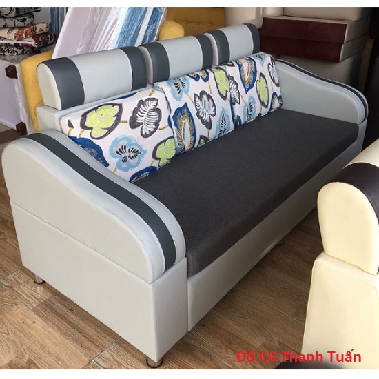 Thanh lý ghế sofa bed màu xám cũ giá rẻ - BSFC193