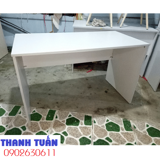 ban-lam-viec-1m2x60-khong-hoc-1 Thanh Lý Bàn Làm Việc Cũ 1m2 x 60 Không Hộc Trắng BVP11