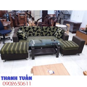 Thanh Lý Bộ Sofa Cũ Bọc Vải Giá Rẻ S14
