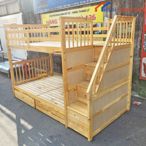 Giường Gỗ 2 Tầng Cũ Thiết Kế Hiện Đại