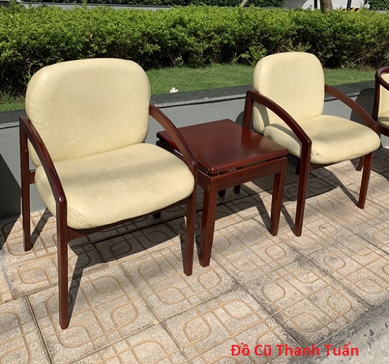 bo-ban-ghe-cu-nha-hang-khach-san-2 Thanh Lý Bộ Bàn Ghế Gỗ Lót Nệm Cũ Cao Cấp - Mã 632