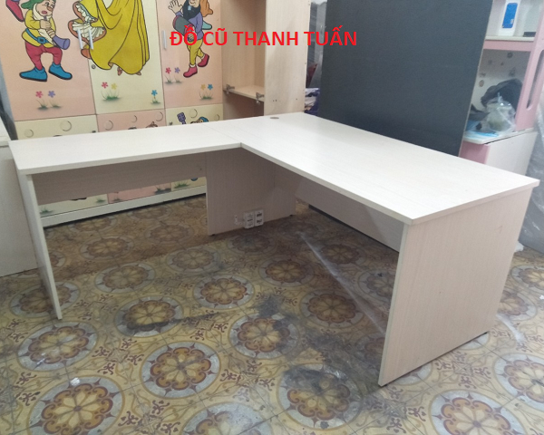 TỦ-CABIN-CŨ-GIÁ-RẺ Bàn Làm Việc Chữ L Cũ Không Hộc - BLVC429