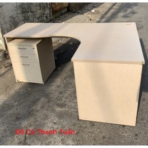 Combo Bàn Làm Việc Chữ L + Cabin Cũ Giá Rẻ - Mã 511