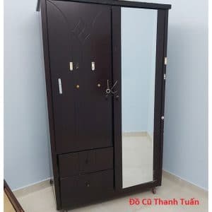 Tủ Quần Áo 2 Cửa Cũ Có Kính Giá Rẻ - Mã 431