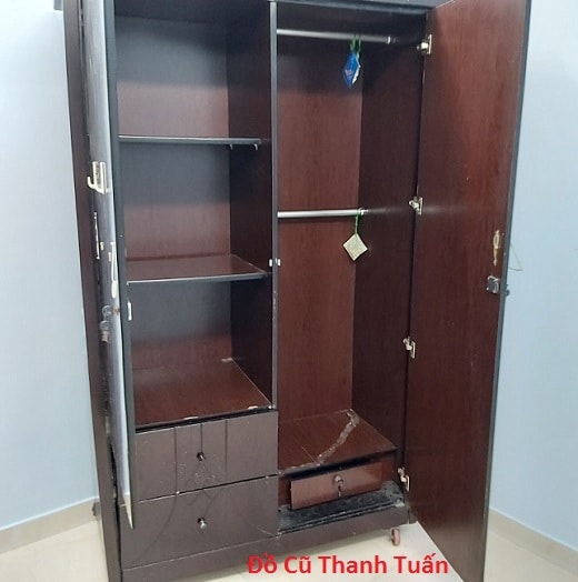 tu-2-canh-co-guong-cu1 Tủ Quần Áo 2 Cửa Cũ Có Kính Giá Rẻ - Mã 431