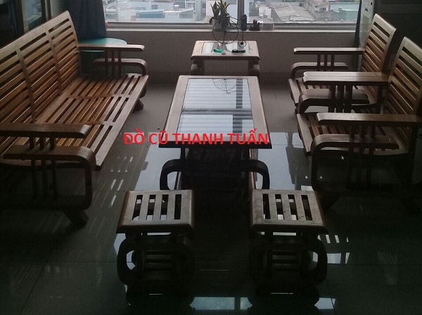 bo-salon-go-soi-cu-1 Thanh Lý Bộ Sa Lông Gỗ Sồi Cũ Đẹp Như Mới - Mã 319
