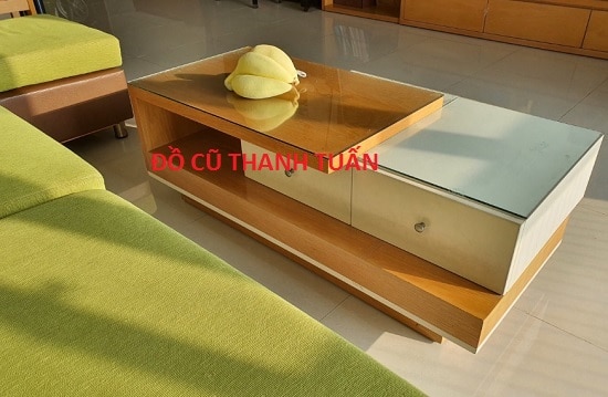 bo-sofa-goc-l-cu1 Bộ Sofa Góc Chữ L Bọc Simili Lót Nệm Xanh Cũ - BSFC53