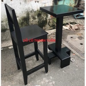Thanh Lý Bàn Gỗ Bar Cũ Màu Đen - Mã 887