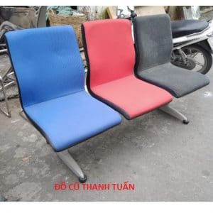 Ghế Văn Phòng Băng Chờ 3 Chỗ 3 Màu Chân Sắt Cũ
