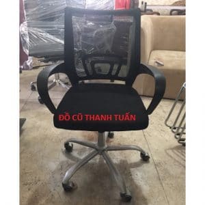 Thanh Lý Ghế Xoay Lưng Lưới Cũ Màu Đen - Mã 847