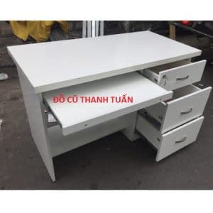 Bàn Làm Việc MDF 3 Hộc Tủ Cũ 1M2x60Cm - Mã 845