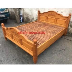 Thanh Lý Giường Gỗ Tự Nhiên 1M6x2M Cũ - GC66