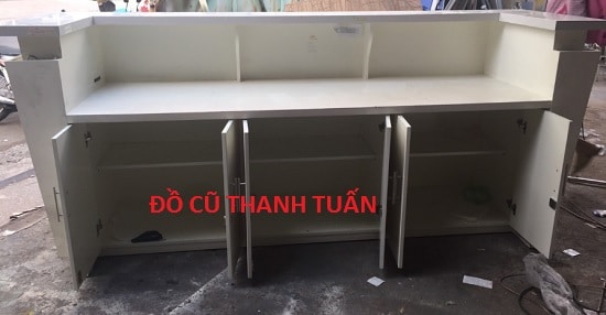 quay-trang-chu-l-cu1 Thanh Lý Quầy Chữ U 2M5x75x1M1 Cũ - QC32