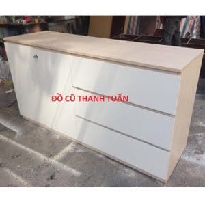 Tủ Hồ Sơ 1M6x50 Cũ 2 Cánh 3 Hộc - THSC196