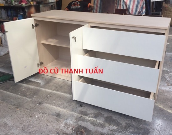 tu-ho-so-2-canh-cu1 Tủ Hồ Sơ 1M6x50 Cũ 2 Cánh 3 Hộc - THSC196