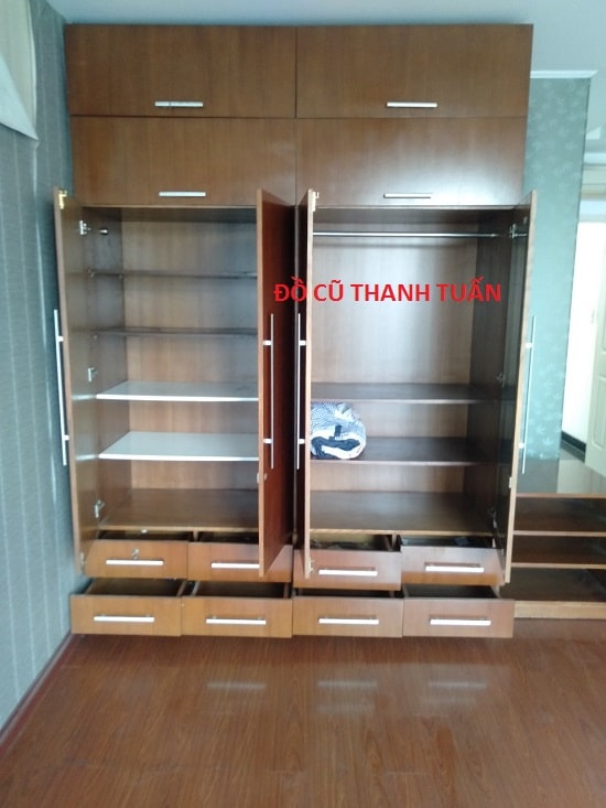 1-29 Thanh Lý Tủ Áo Cũ Gỗ MDF 4 Cánh