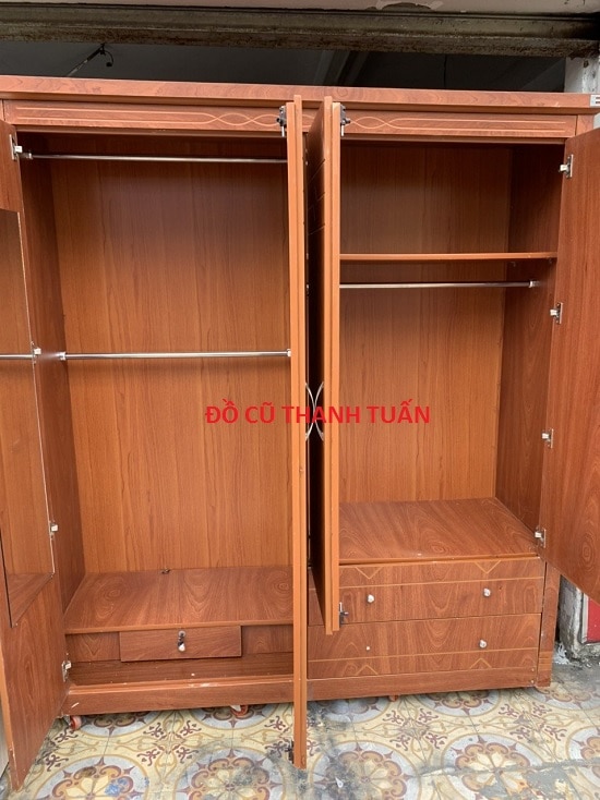 12-1 Thanh Lý Tủ Áo Ngang 1m8 Gỗ MDF