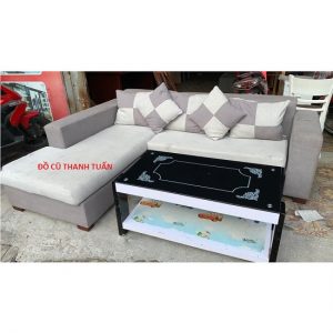 Bộ Sofa Bọc Vải Cũ Kèm Bàn