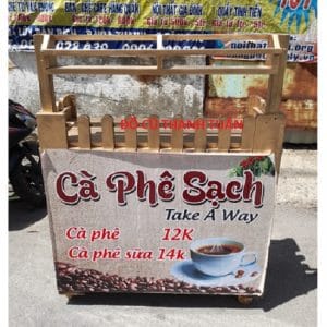 Xe Cafe Mang Đi 40Cm*1M Cao 1M Cũ Giá Rẻ - QC51