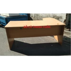 Bàn Trưởng Phòng Chữ L 1m7 x 1m25 Chân Sắt Cũ