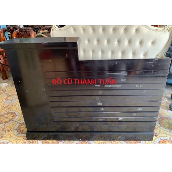 4-21 Quầy Gỗ Cũ Ngang 1m2 Hông 60cm Cao 1m1 - QC40