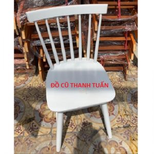 Bán Ghế Cafe Cũ Gỗ Màu Trắng - GCFC107