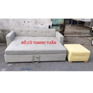 Sofa Giường Bọc Vải Màu Xám Cũ Giá Rẻ - BSFC05