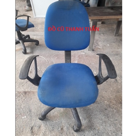2-23 Ghế Xoay Văn Phòng Màu Xanh Cũ Giá Rẻ
