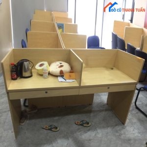 Bàn Làm Việc Đôi Cũ Có Hộc Tủ