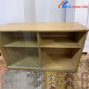 Tủ Hồ Sơ Gỗ Cửa Kính Lùa Cũ