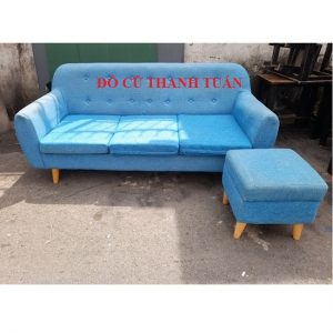 Bộ Sofa Cũ Màu Xanh Giá Rẻ - BSFC49