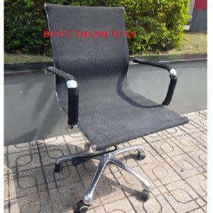 Ghế Trưởng Phòng Chân Inox Xoay Lưng Lưới Cũ