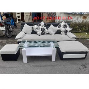 Thanh Lý Bộ Sofa Bọc Vải Cũ Kèm Bàn Kính - BSFC25