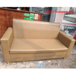 Thanh Lý Sofa Đôi Cũ, Nệm Bọc Da, Màu Đẹp.