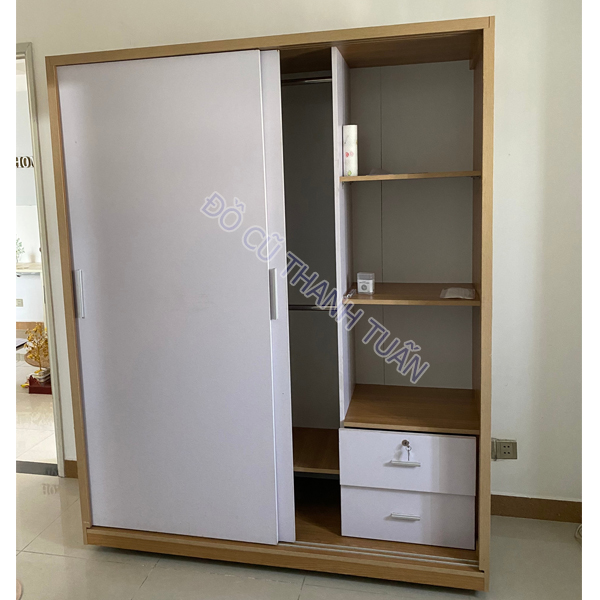 tu-quan-ao-cu-11 Thanh Lý Tủ Quần Áo Cửa Lùa 2 Cánh Cũ - TQAC183