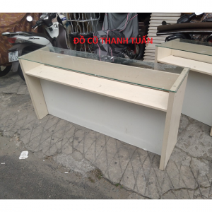 Thanh Lý Bàn Quầy Lát Kính Trắng Cũ Giá Rẻ - QC86