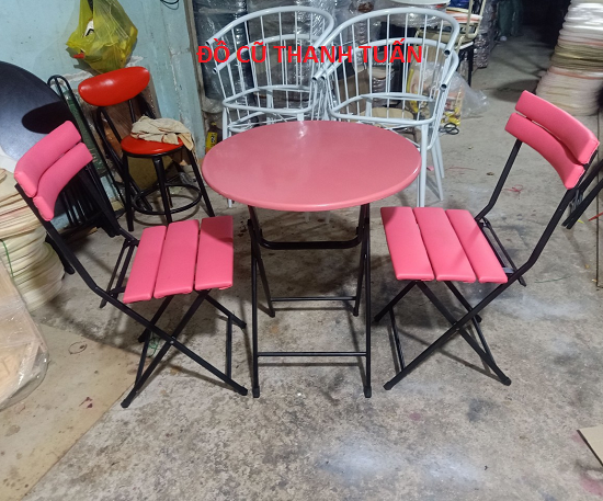 BÀN-GHẾ-444 Thanh Lý Bộ Bàn Ghế Xếp Cafe Giá Rẻ Đẹp