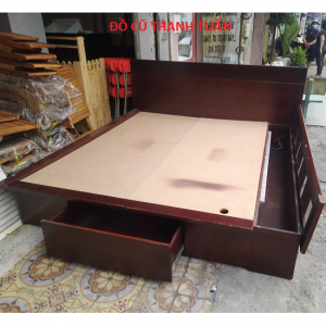 Thanh Lý Giường Cũ Có Hộc Tủ Thanh Chắn