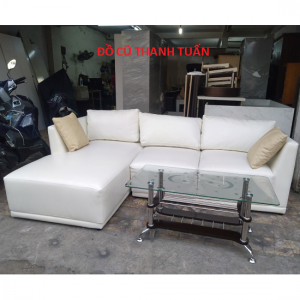 Thanh Lý Bộ Sofa Trắng Đẹp Cao Cấp Cũ Giá Rẻ - BSFC175
