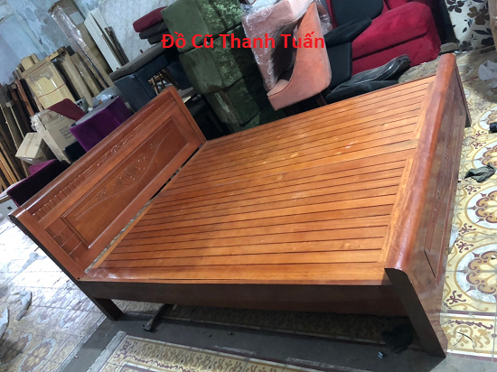 354354654 Thanh Lý Giường Gỗ Tự Nhiên Vạt Phản 1m6 Giá Rẻ Đẹp