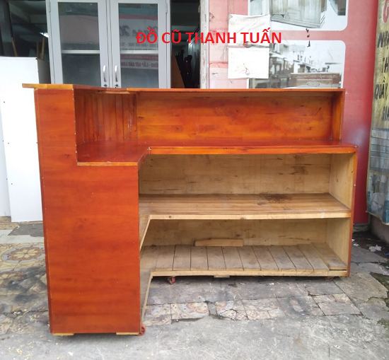 4654654654645 Thanh Lý Quầy Chữ L Cũ Gỗ Ghép Cao Cấp - QC116