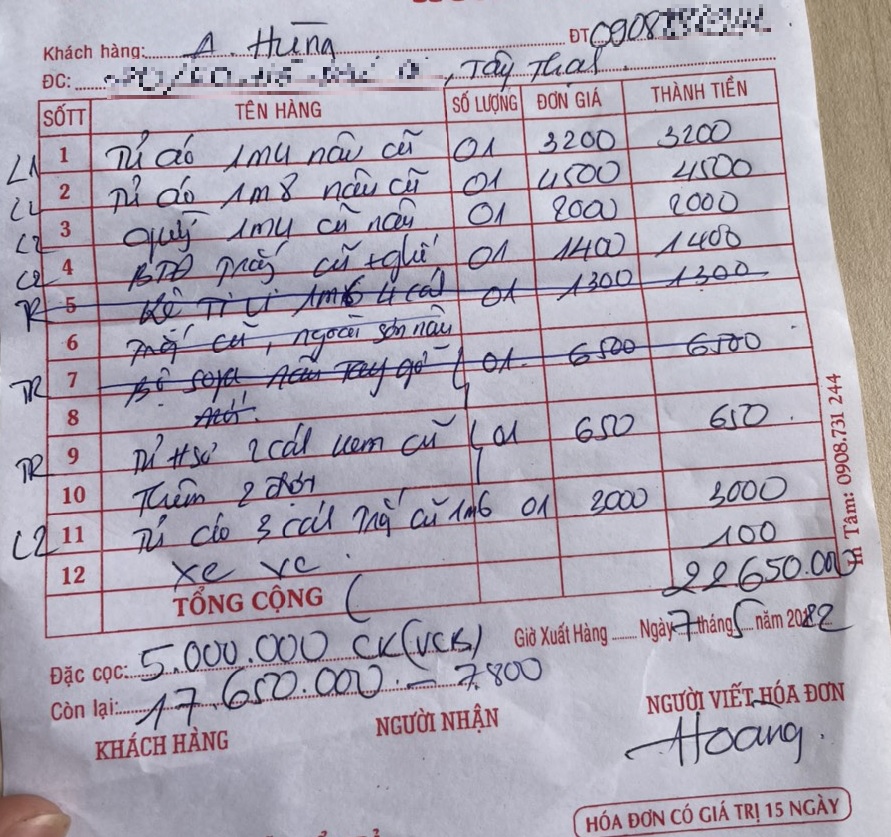 9-2 Giao hàng tủ áo, tủ hồ sơ, giường ngủ