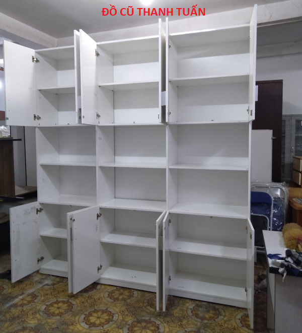 TỦ-KỆ-HỒ-SƠ-CŨ-GIÁ-RẺ Bộ Tủ Hồ Sơ Trắng 2m2x2m4 Cũ