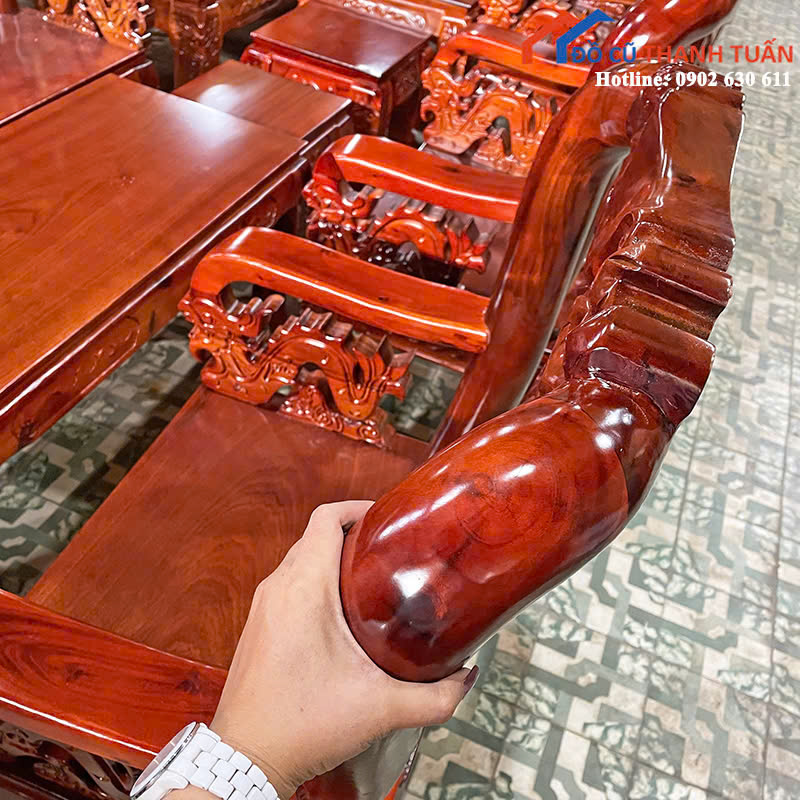 z6971958470401_51782c868277e25e9215293bd4262311-Sao-chep Bộ Salon Gỗ Tràm Đào Tay 8 Phúc - Lộc - Thọ Mới 99%