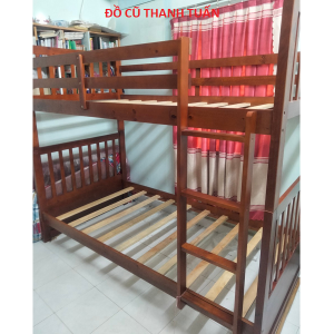 Giường 2 tầng gỗ tự nhiên cũ - GC193