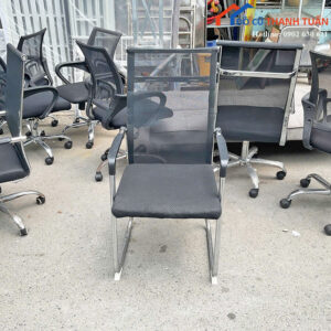 Ghế Văn Phòng Cũ Chân Qùy Lưng Lưới Dáng Cao