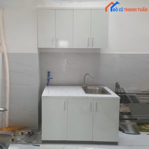 Thanh Lý Tủ Bếp Trên Dưới Màu Trắng Gọn Đẹp