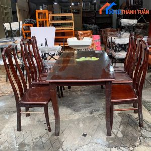 Thanh Lý Bộ Bàn Ăn Gỗ 4 Ghế Cũ Hàng HAGL