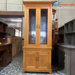 Tủ Phòng Khách Gỗ Sồi Cao Cấp Sang Trọng